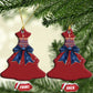 Happy Hanukkah Christmas Ornament Coquette Hanukkah Bow Jewish Menorah - African Pride