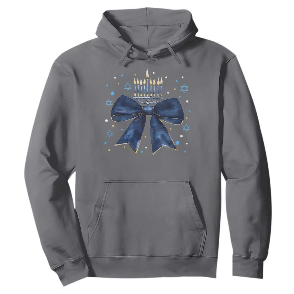 Happy Hanukkah Hoodie Coquette Hanukkah Bow Jewish Menorah - African Pride