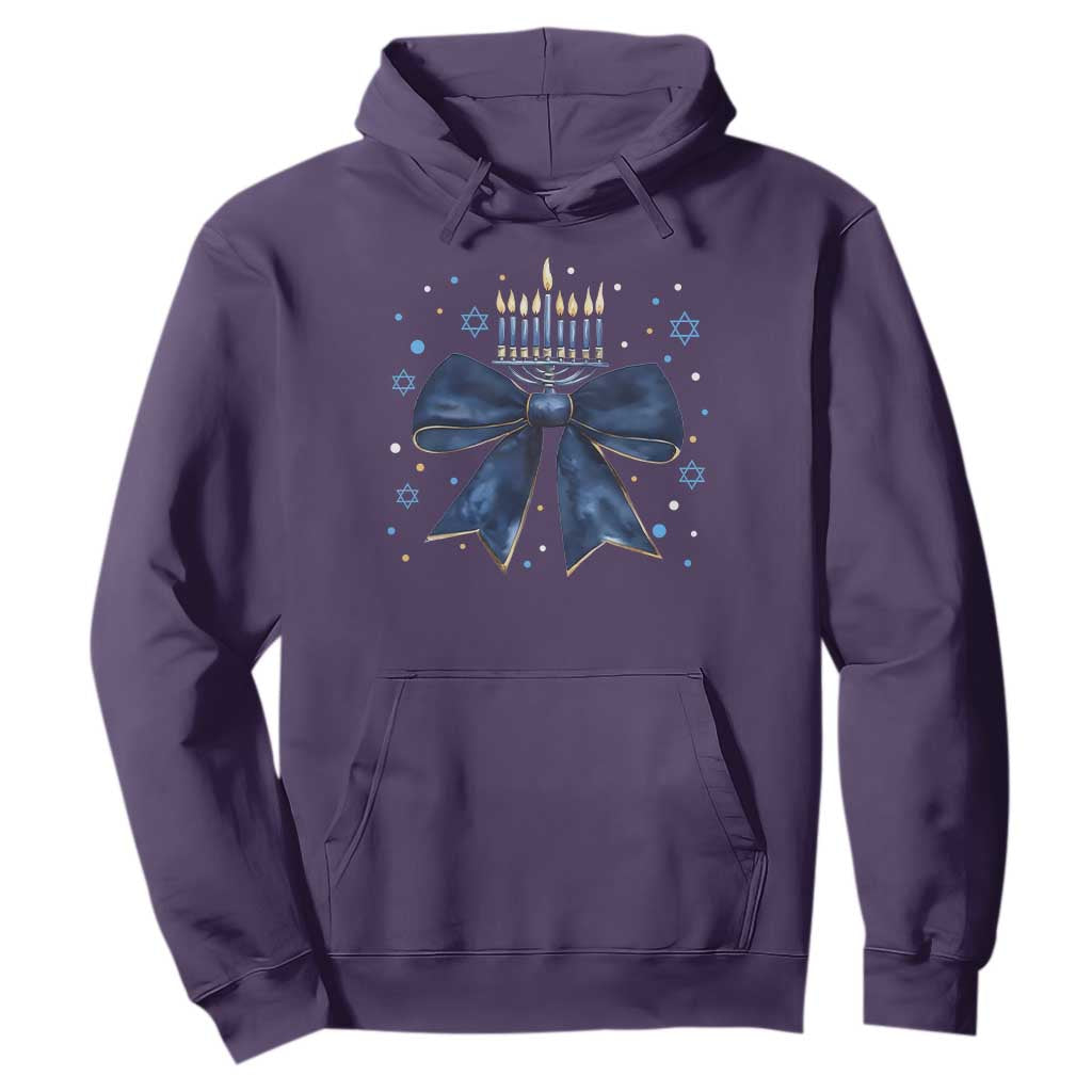 Happy Hanukkah Hoodie Coquette Hanukkah Bow Jewish Menorah - African Pride