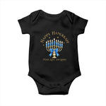 Happy Hanukkah Baby Onesie Jewish Menorah Coquette Bow - African Pride