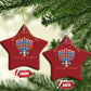 Happy Hanukkah Christmas Ornament Jewish Menorah Coquette Bow - African Pride