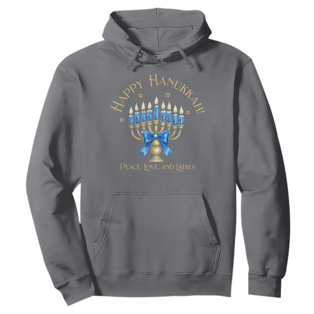 Happy Hanukkah Hoodie Jewish Menorah Coquette Bow - African Pride
