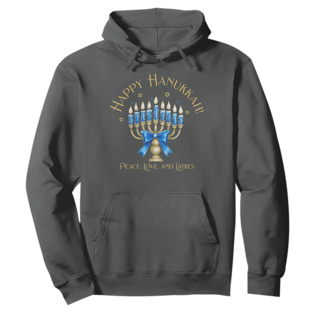 Happy Hanukkah Hoodie Jewish Menorah Coquette Bow - African Pride