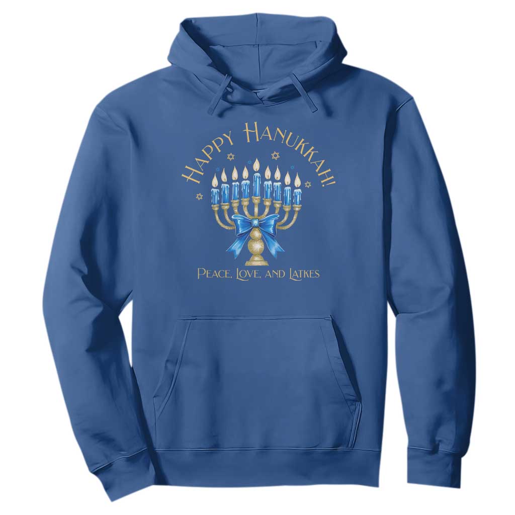 Happy Hanukkah Hoodie Jewish Menorah Coquette Bow - African Pride