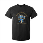 Happy Hanukkah T Shirt For Kid Jewish Menorah Coquette Bow - African Pride