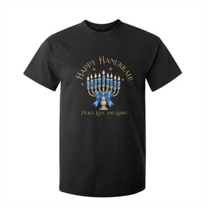 Happy Hanukkah T Shirt For Kid Jewish Menorah Coquette Bow - African Pride