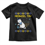 Happy Hanukkah Toddler T Shirt Menorah Meowzel Tov Ugly Hanukkah - African Pride