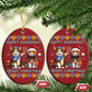 Cat Merry Christmas Happy Hanukkah Christmas Ornament Jewish Christian Ugly Hanukkah - African Pride