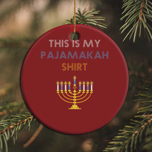 Funny Hanukkah Pajama Christmas Ornament This is My Pajamakah Gift - African Pride