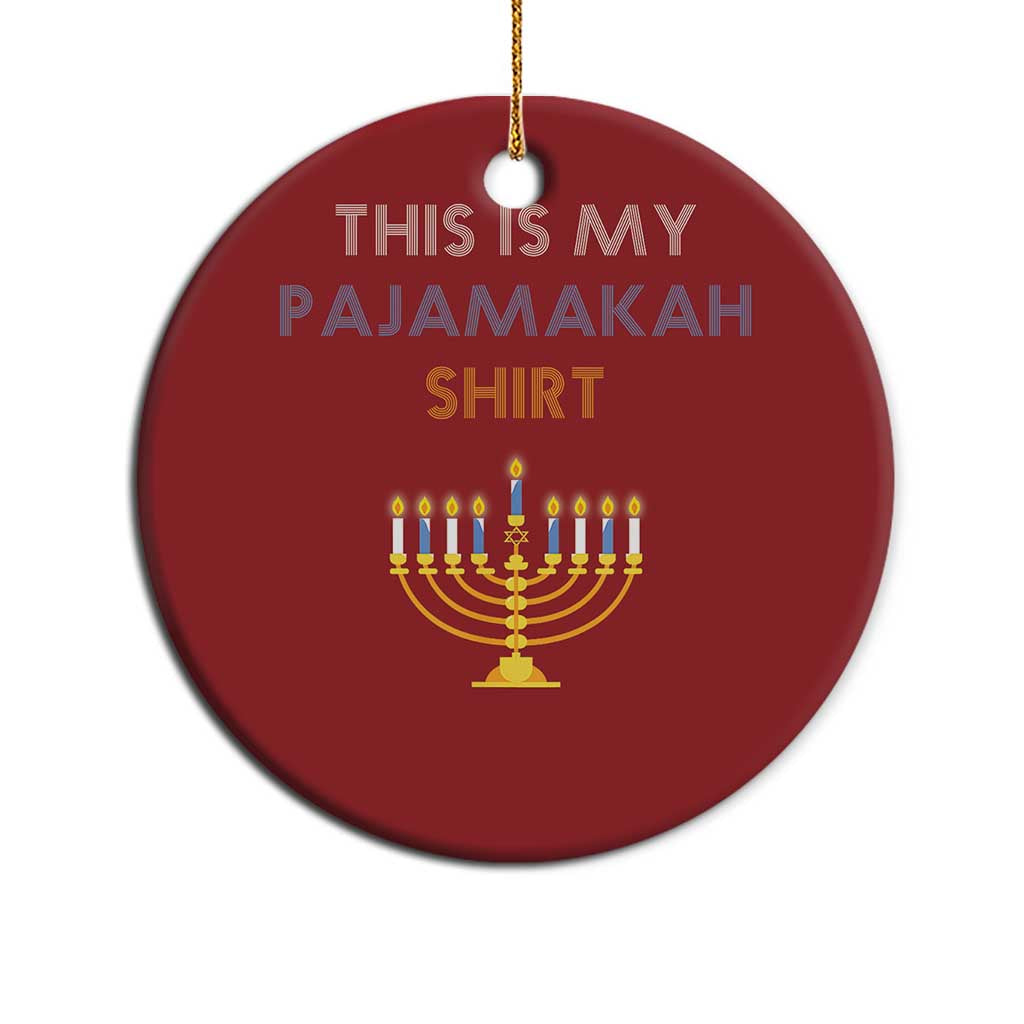 Funny Hanukkah Pajama Christmas Ornament This is My Pajamakah Gift - African Pride