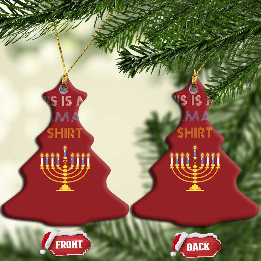 Funny Hanukkah Pajama Christmas Ornament This is My Pajamakah Gift - African Pride