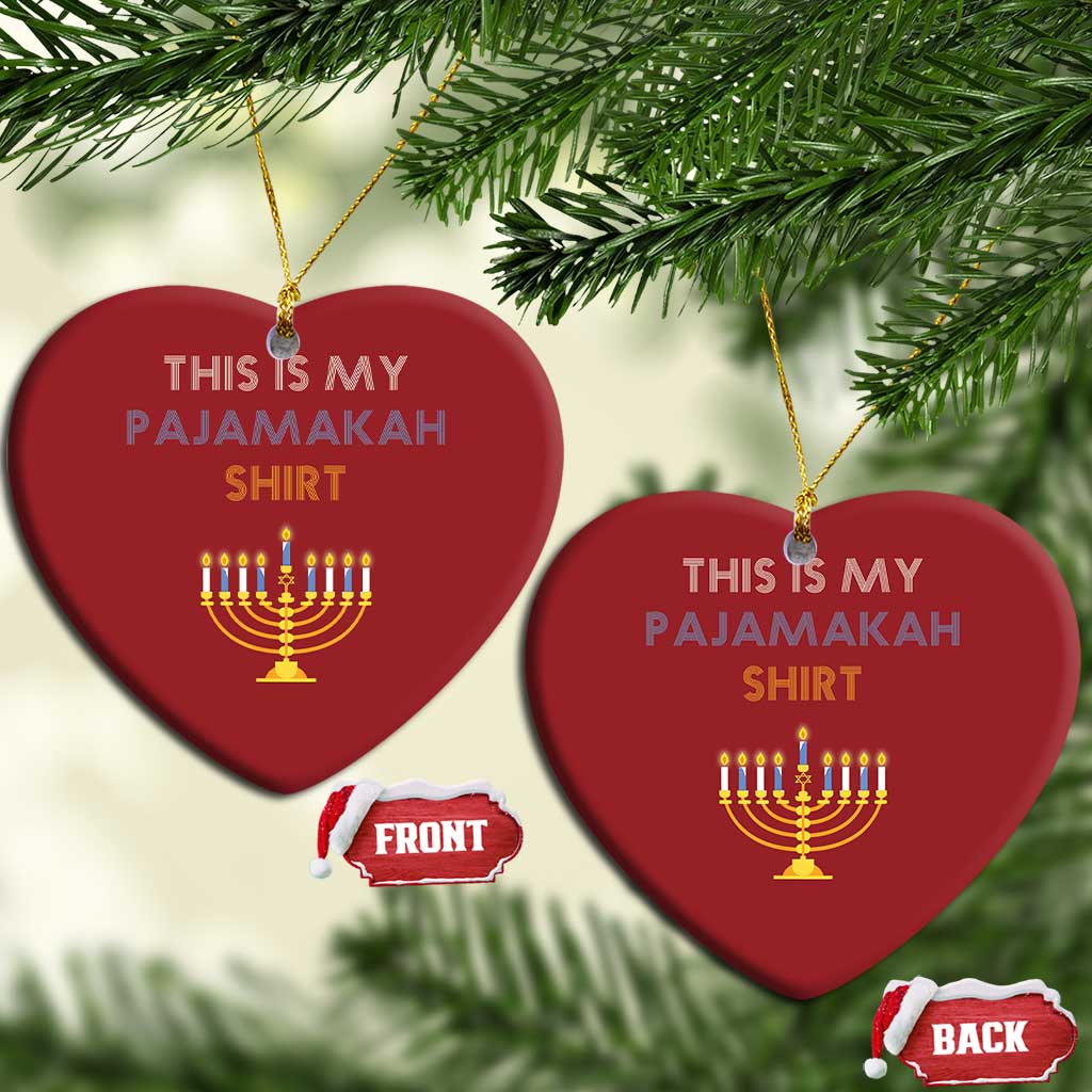 Funny Hanukkah Pajama Christmas Ornament This is My Pajamakah Gift - African Pride