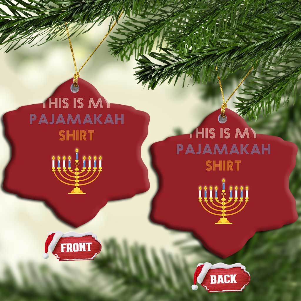 Funny Hanukkah Pajama Christmas Ornament This is My Pajamakah Gift - African Pride