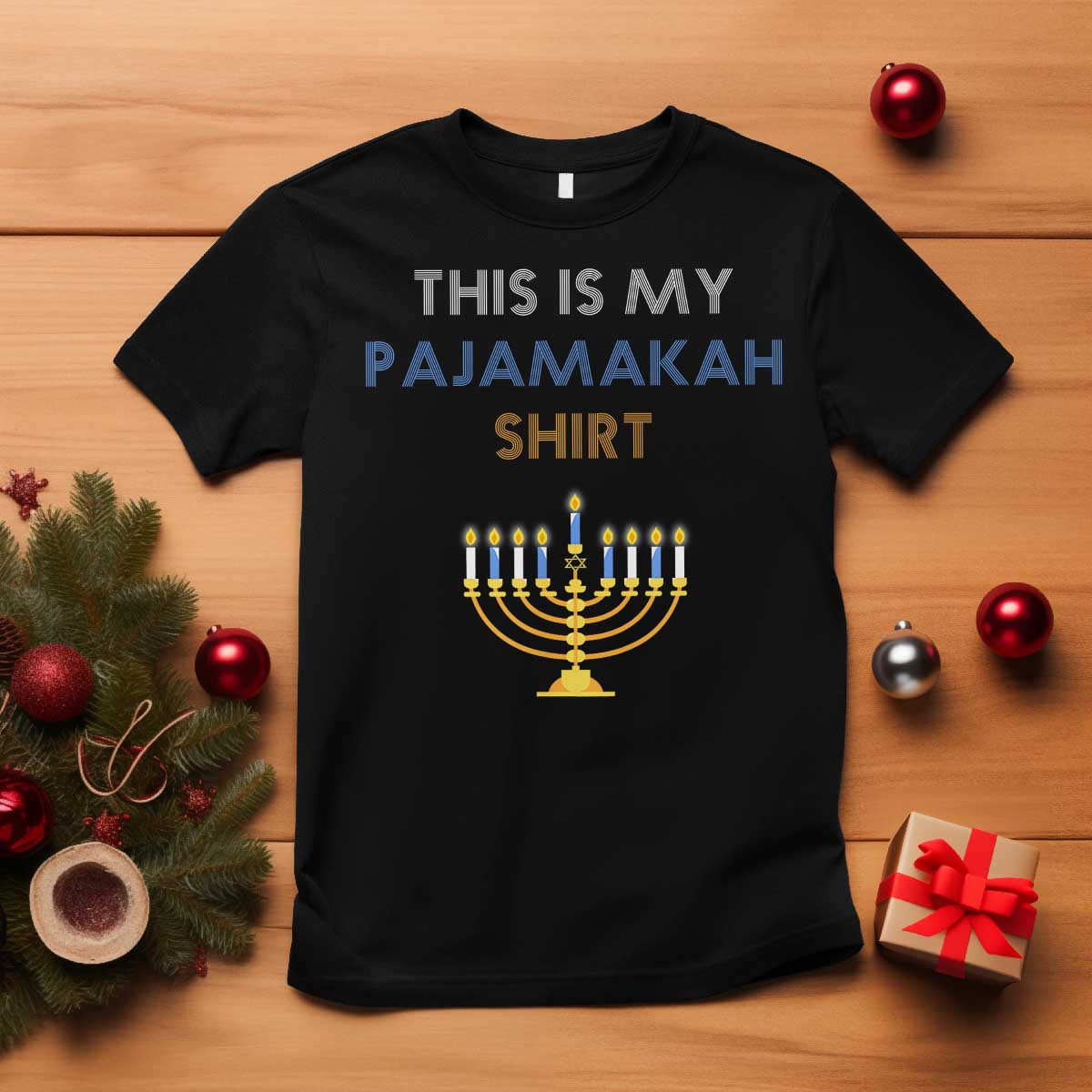Funny Hanukkah Pajama T Shirt This is My Pajamakah Gift - African Pride