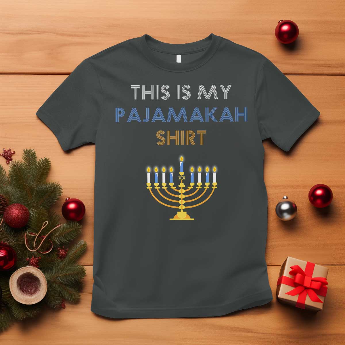Funny Hanukkah Pajama T Shirt This is My Pajamakah Gift - African Pride