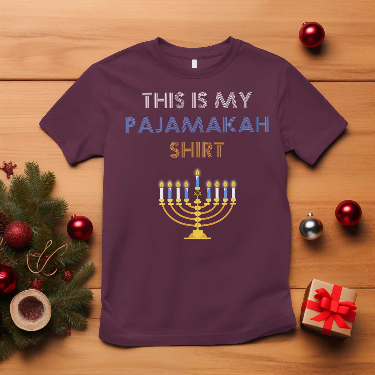 Funny Hanukkah Pajama T Shirt This is My Pajamakah Gift - African Pride