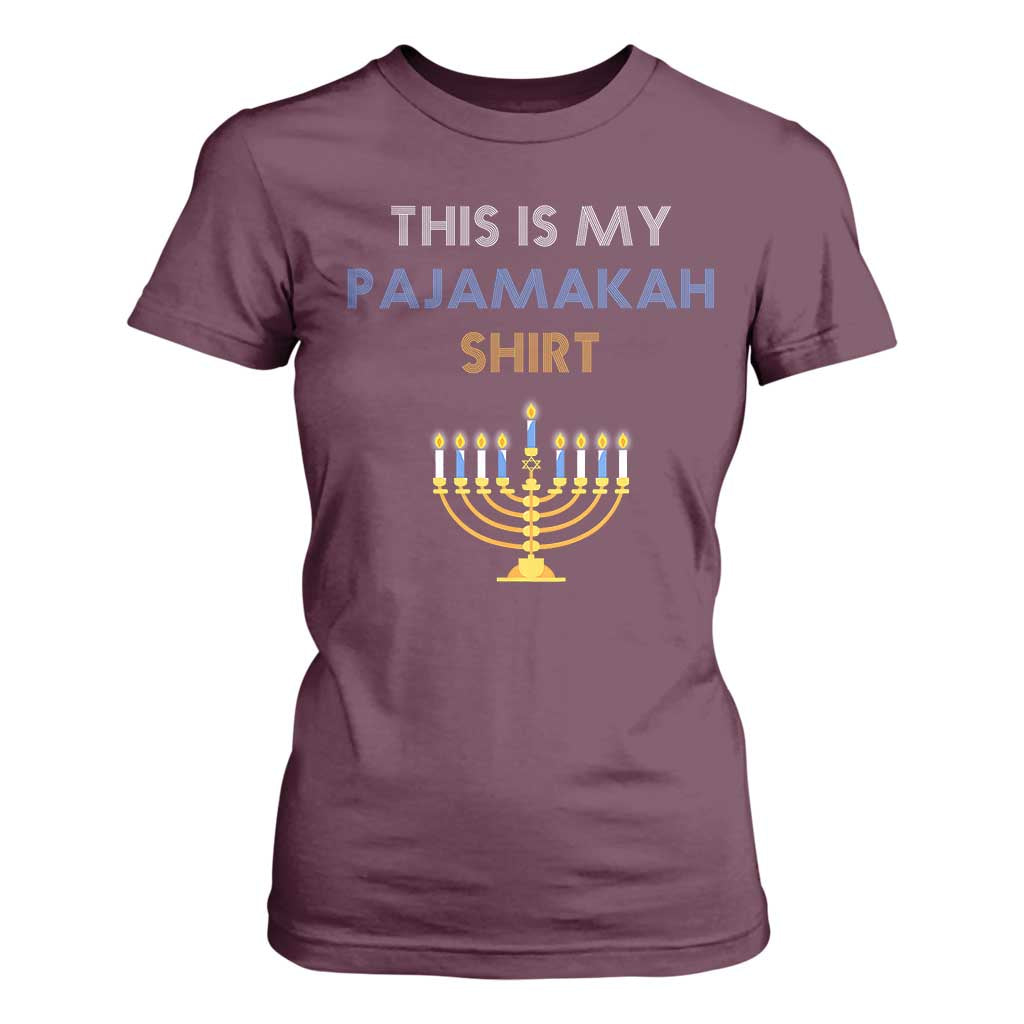 Funny Hanukkah Pajama T Shirt For Women This is My Pajamakah Gift - African Pride