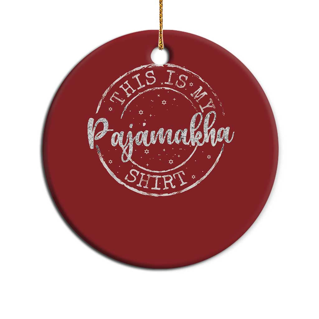 Funny Hanukkah Christmas Ornament This is My Pajamakah Pajama Gift - African Pride
