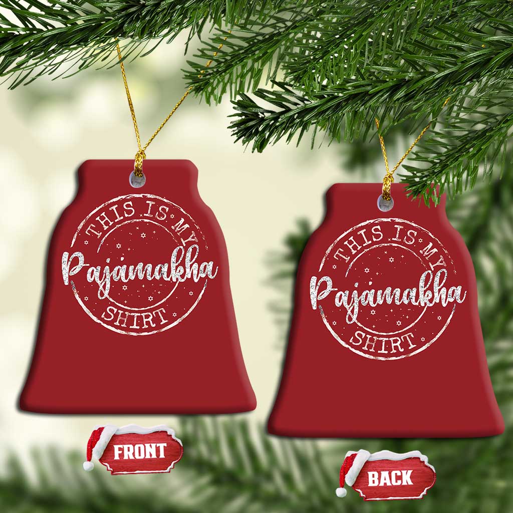 Funny Hanukkah Christmas Ornament This is My Pajamakah Pajama Gift - African Pride