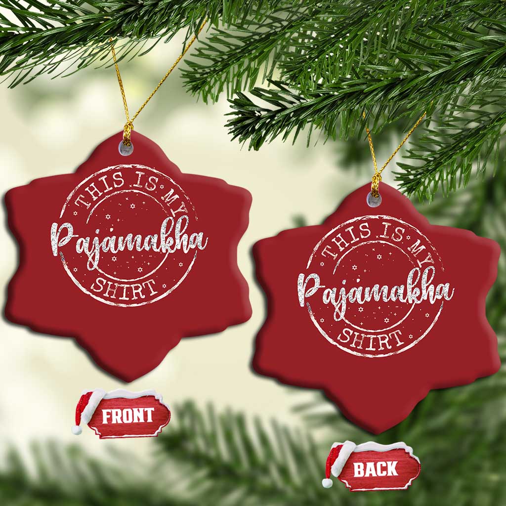 Funny Hanukkah Christmas Ornament This is My Pajamakah Pajama Gift - African Pride