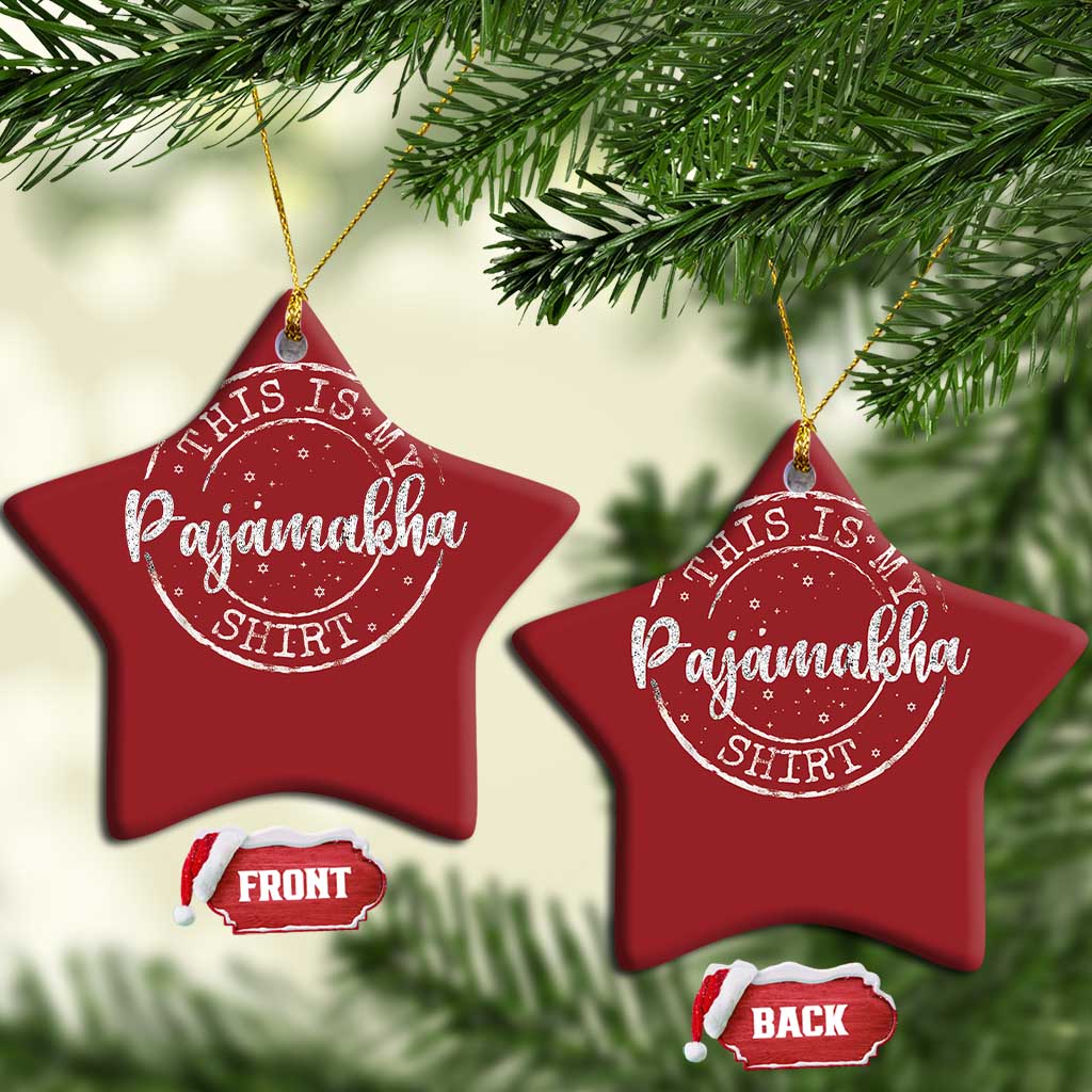 Funny Hanukkah Christmas Ornament This is My Pajamakah Pajama Gift - African Pride
