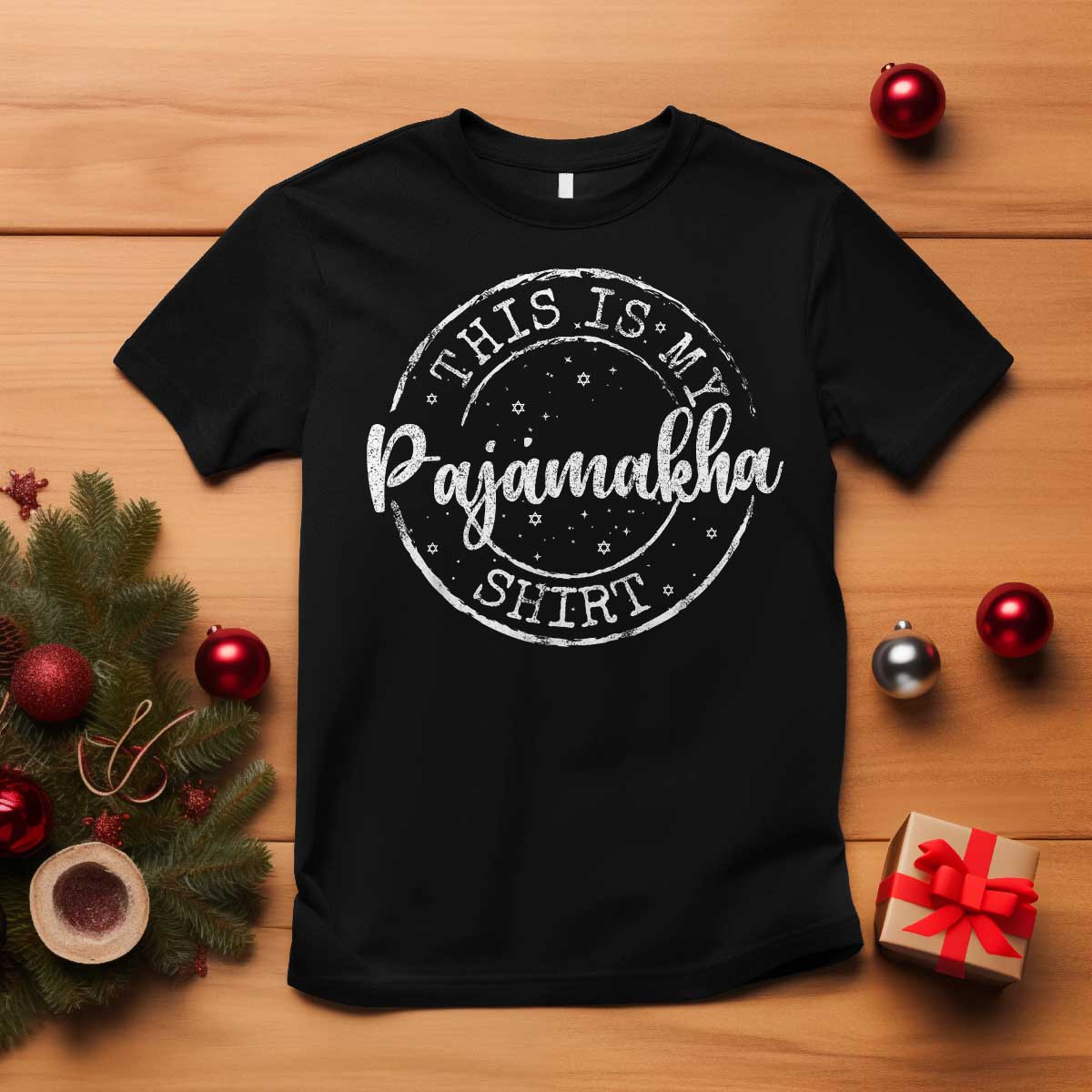 Funny Hanukkah T Shirt This is My Pajamakah Pajama Gift - African Pride