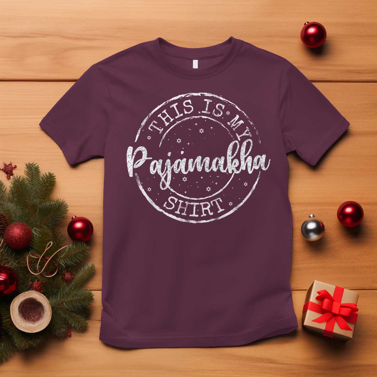 Funny Hanukkah T Shirt This is My Pajamakah Pajama Gift - African Pride