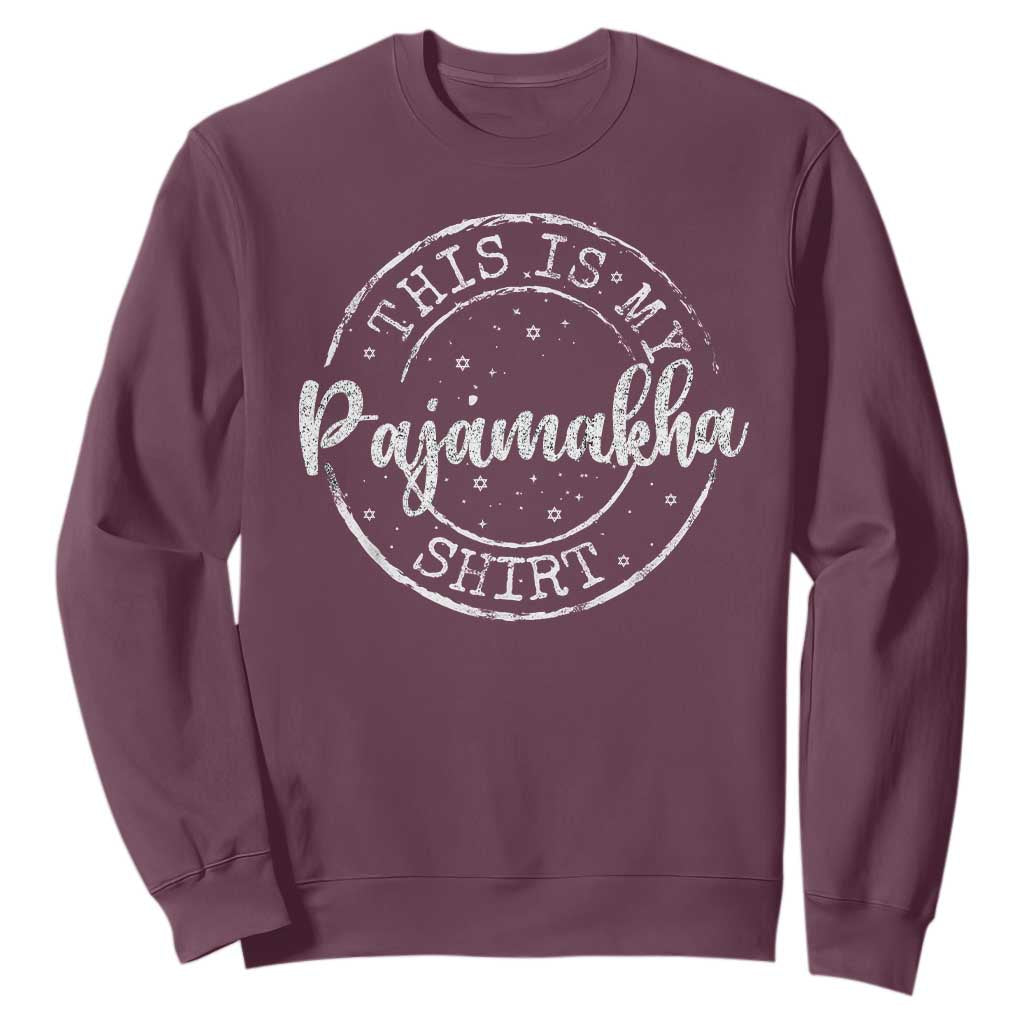 Funny Hanukkah Sweatshirt This is My Pajamakah Pajama Gift - African Pride