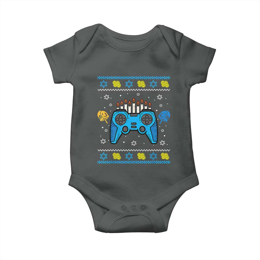 Happy Hanukkah Baby Onesie Jewish Video Game Gamer Ugly Hanukkah Chanukah - African Pride