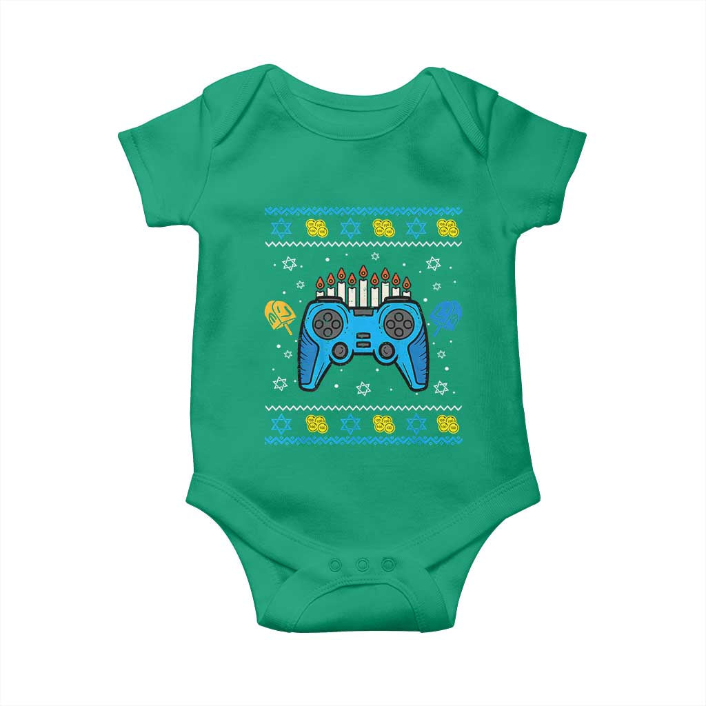 Happy Hanukkah Baby Onesie Jewish Video Game Gamer Ugly Hanukkah Chanukah - African Pride