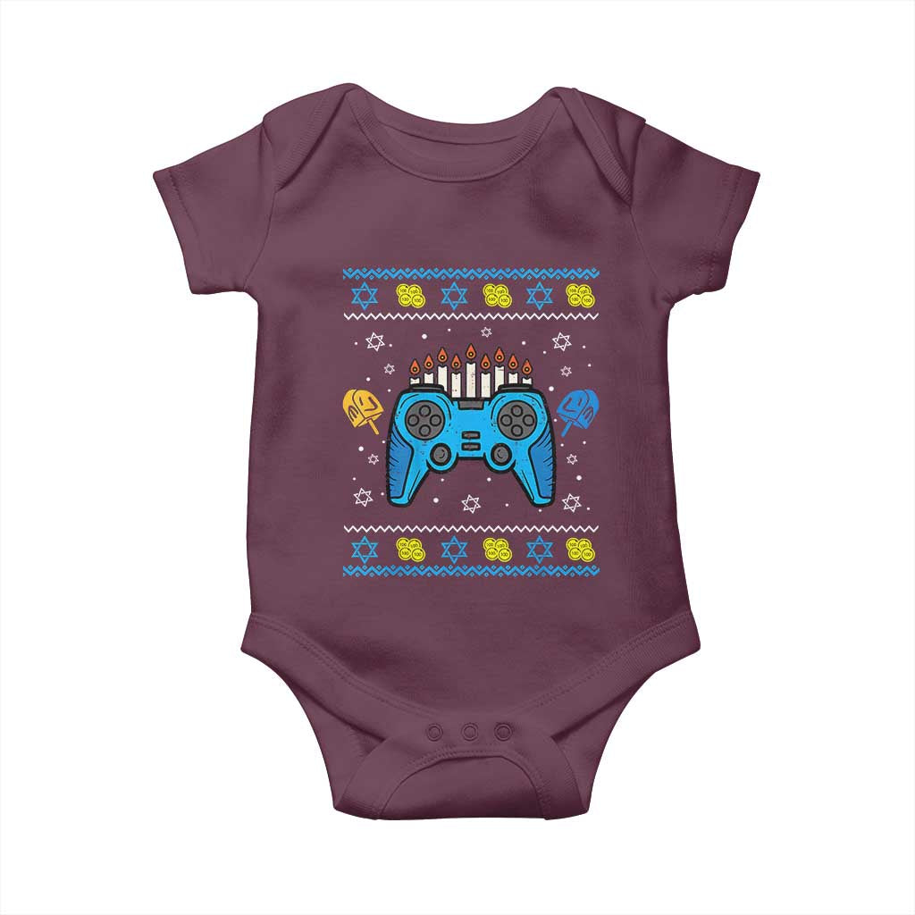 Happy Hanukkah Baby Onesie Jewish Video Game Gamer Ugly Hanukkah Chanukah - African Pride
