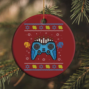 Happy Hanukkah Christmas Ornament Jewish Video Game Gamer Ugly Hanukkah Chanukah - African Pride