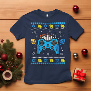 Happy Hanukkah T Shirt Jewish Video Game Gamer Ugly Hanukkah Chanukah - African Pride
