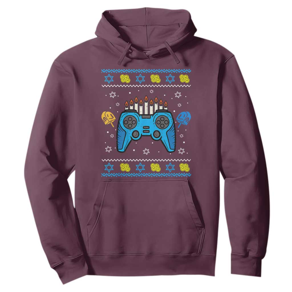 Happy Hanukkah Hoodie Jewish Video Game Gamer Ugly Hanukkah Chanukah - African Pride