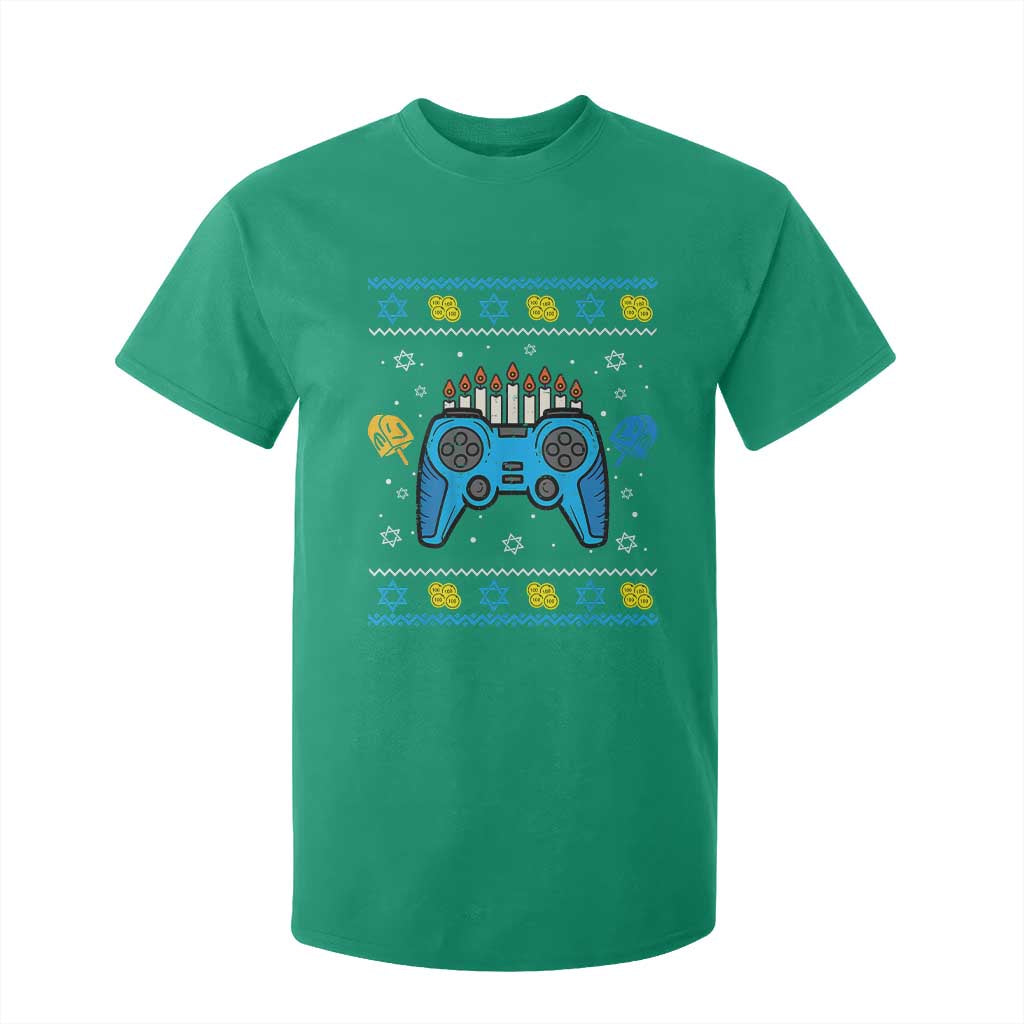 Happy Hanukkah T Shirt For Kid Jewish Video Game Gamer Ugly Hanukkah Chanukah - African Pride