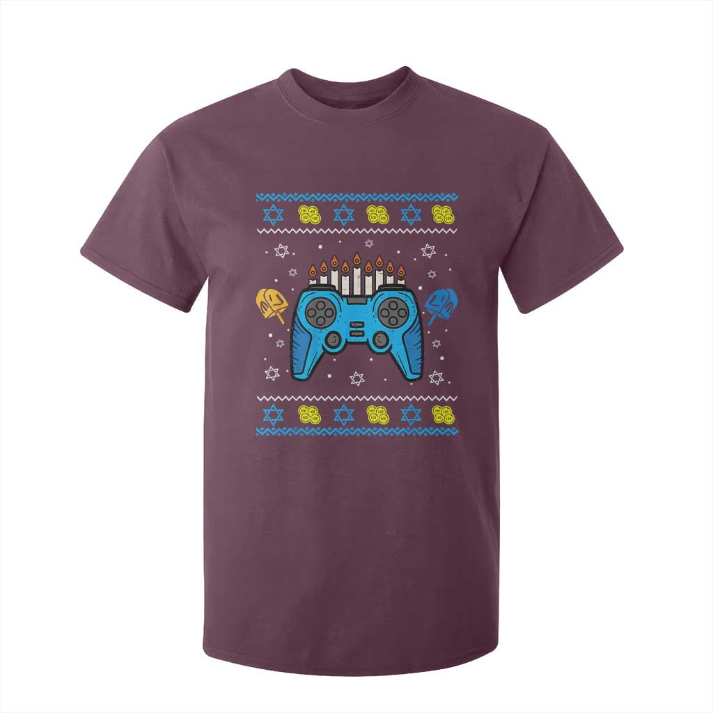 Happy Hanukkah T Shirt For Kid Jewish Video Game Gamer Ugly Hanukkah Chanukah - African Pride