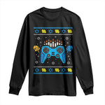 Happy Hanukkah Long Sleeve Shirt Jewish Video Game Gamer Ugly Hanukkah Chanukah - African Pride