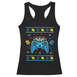 Happy Hanukkah Racerback Tank Top Jewish Video Game Gamer Ugly Hanukkah Chanukah - African Pride