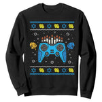 Happy Hanukkah Sweatshirt Jewish Video Game Gamer Ugly Hanukkah Chanukah - African Pride