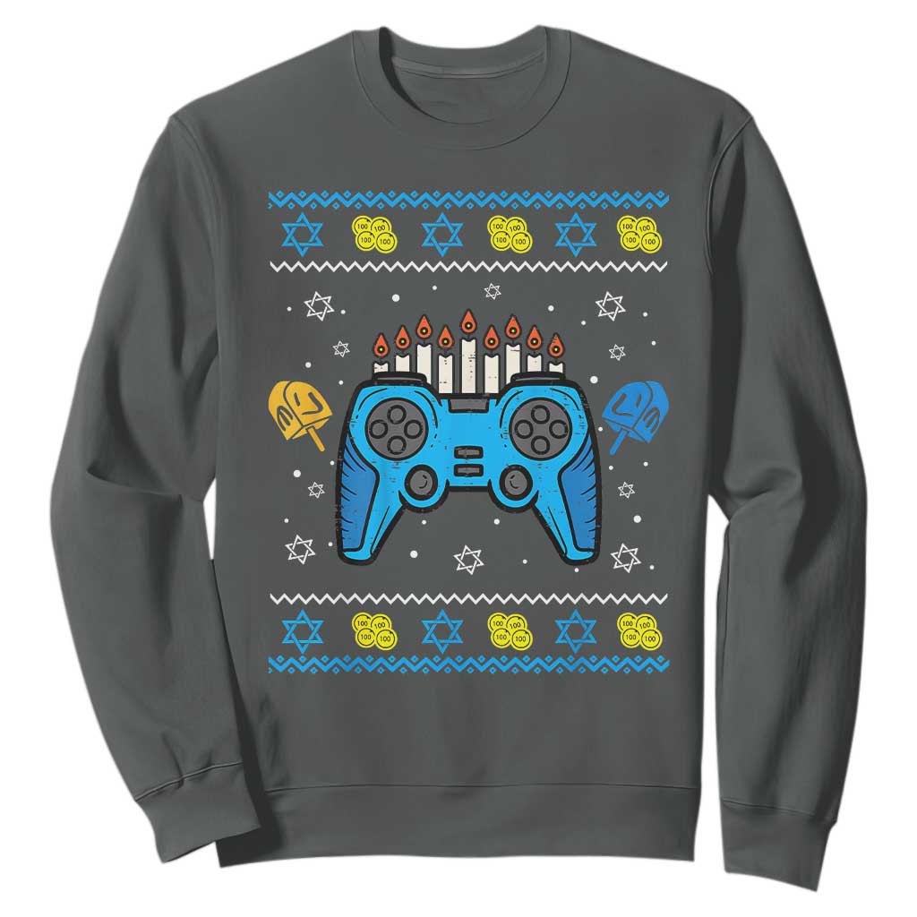 Happy Hanukkah Sweatshirt Jewish Video Game Gamer Ugly Hanukkah Chanukah - African Pride