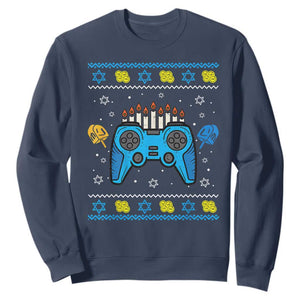 Happy Hanukkah Sweatshirt Jewish Video Game Gamer Ugly Hanukkah Chanukah - African Pride