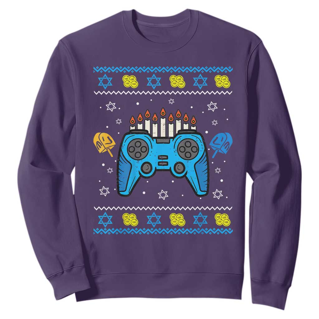 Happy Hanukkah Sweatshirt Jewish Video Game Gamer Ugly Hanukkah Chanukah - African Pride