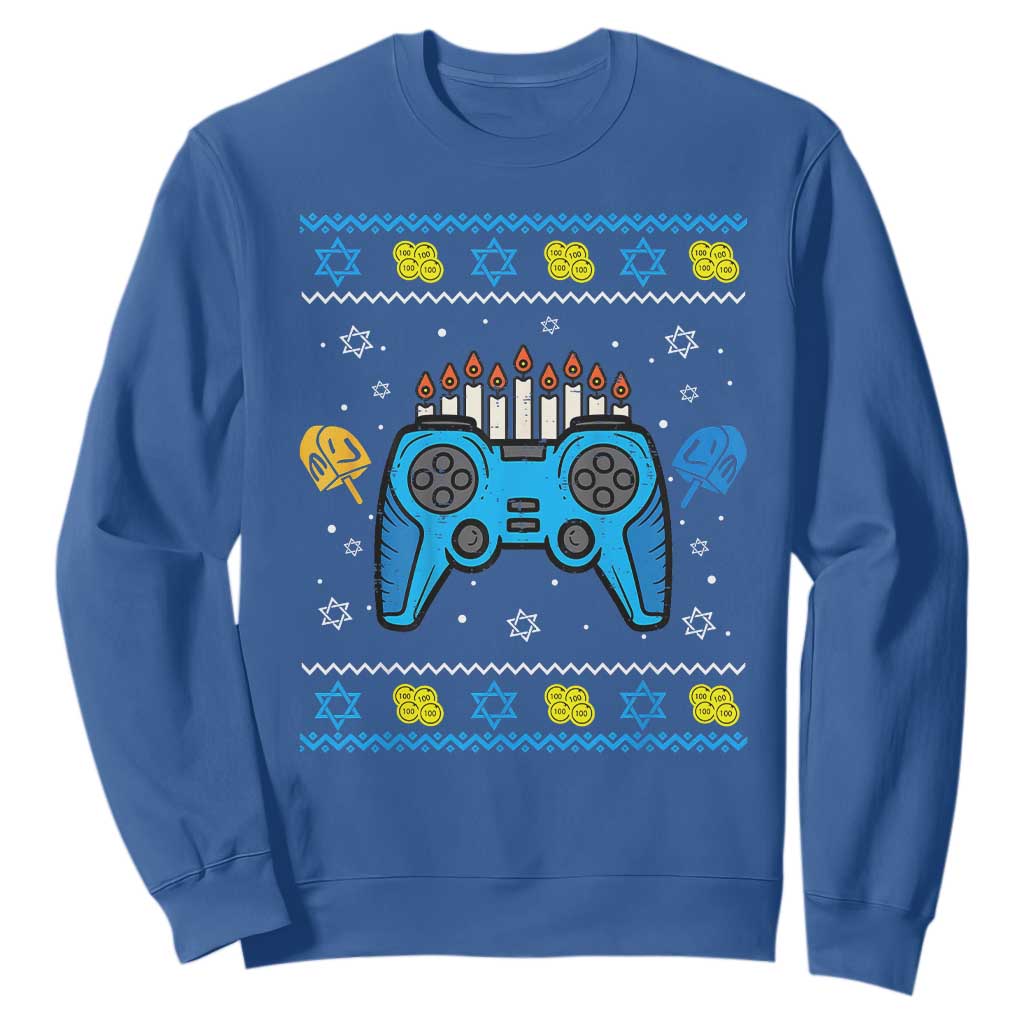 Happy Hanukkah Sweatshirt Jewish Video Game Gamer Ugly Hanukkah Chanukah - African Pride