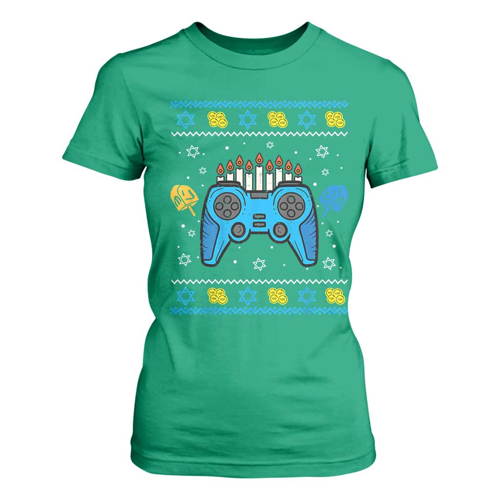Happy Hanukkah T Shirt For Women Jewish Video Game Gamer Ugly Hanukkah Chanukah - African Pride