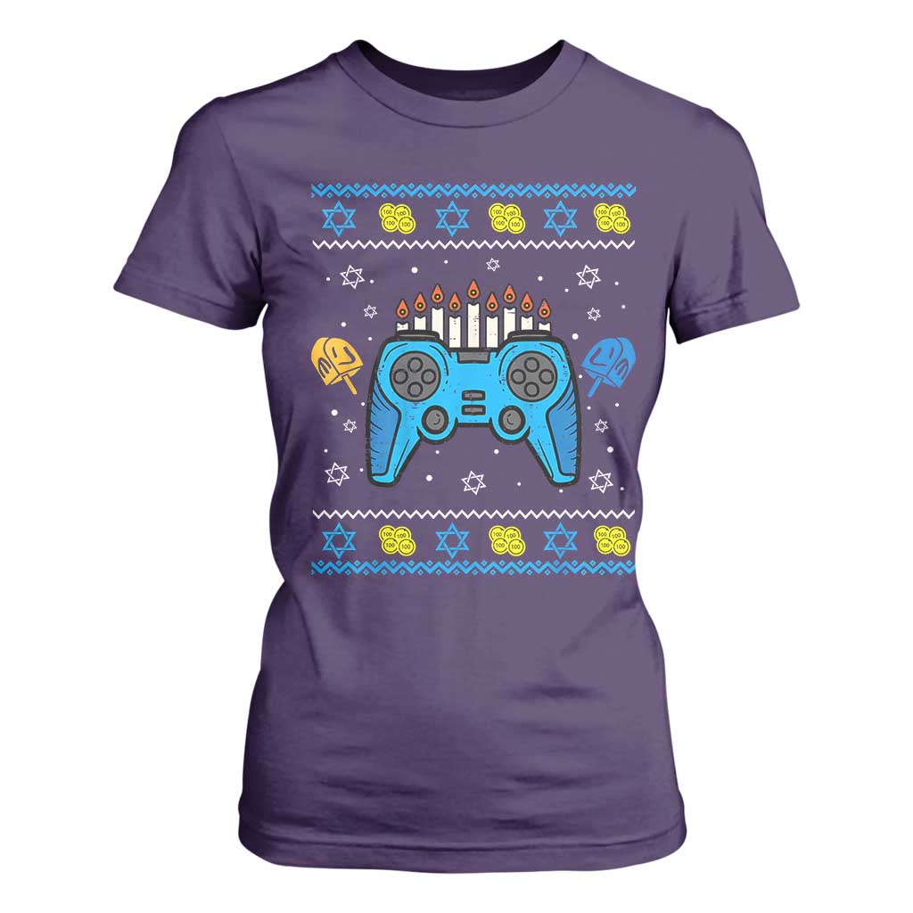 Happy Hanukkah T Shirt For Women Jewish Video Game Gamer Ugly Hanukkah Chanukah - African Pride
