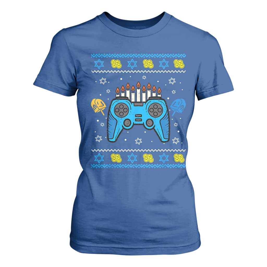 Happy Hanukkah T Shirt For Women Jewish Video Game Gamer Ugly Hanukkah Chanukah - African Pride