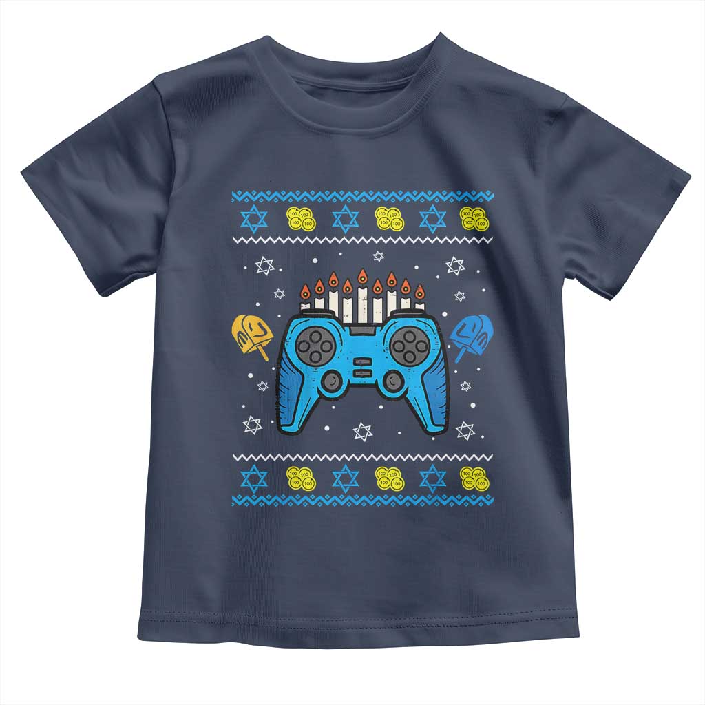 Happy Hanukkah Toddler T Shirt Jewish Video Game Gamer Ugly Hanukkah Chanukah - African Pride