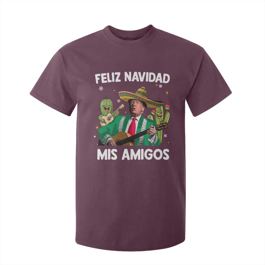 Mexico Christmas Trump T Shirt For Kid Feliz Navidad Mis Amigos Xmas Funny Trump Santa Ugly Christmas - African Pride
