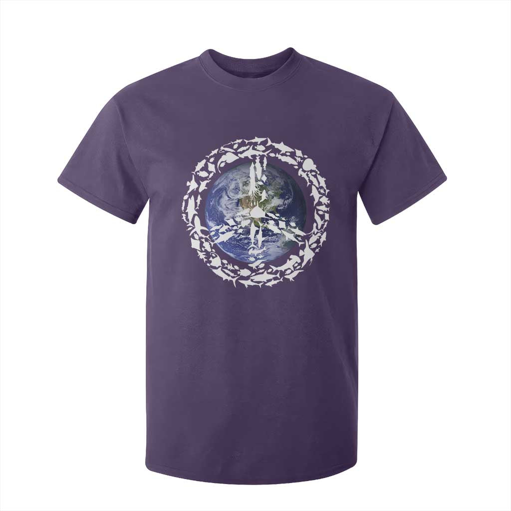 Earth Day T Shirt For Kid Save the Planet Peace Sign Positive Vibes