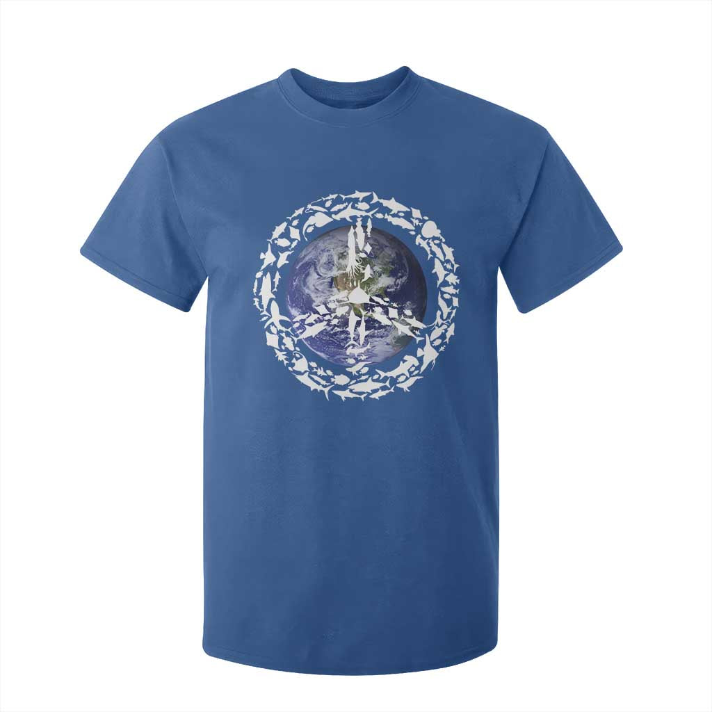 Earth Day T Shirt For Kid Save the Planet Peace Sign Positive Vibes